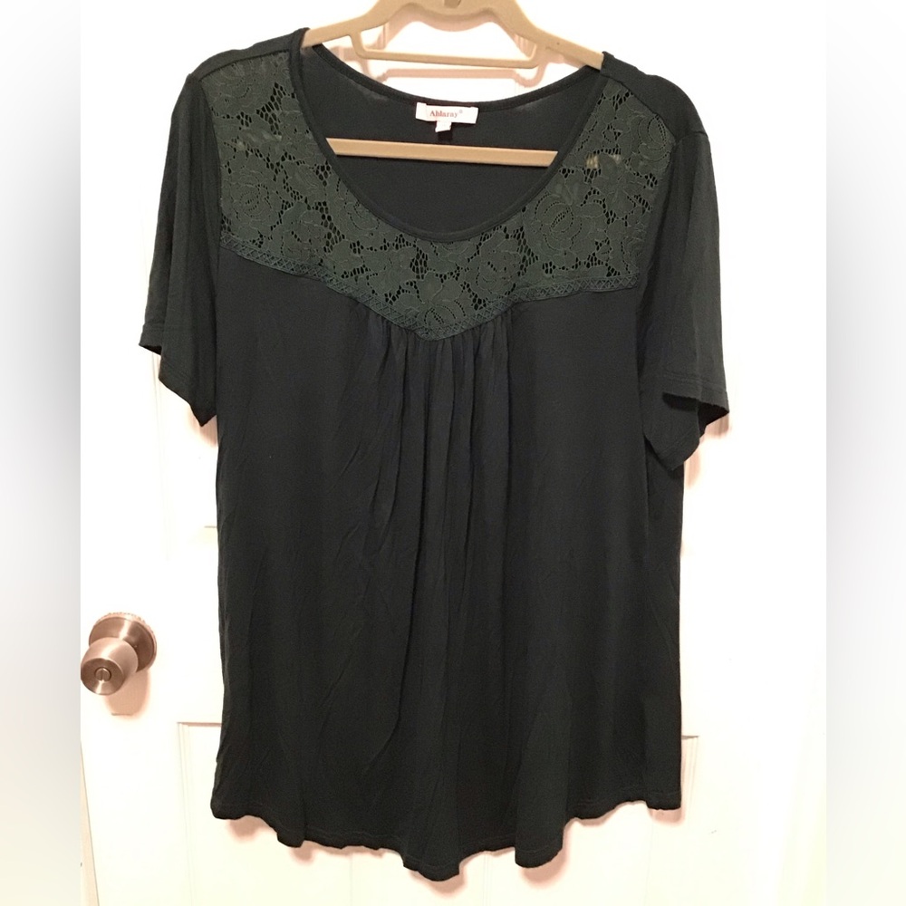Ahlaray Green Blouse 2X